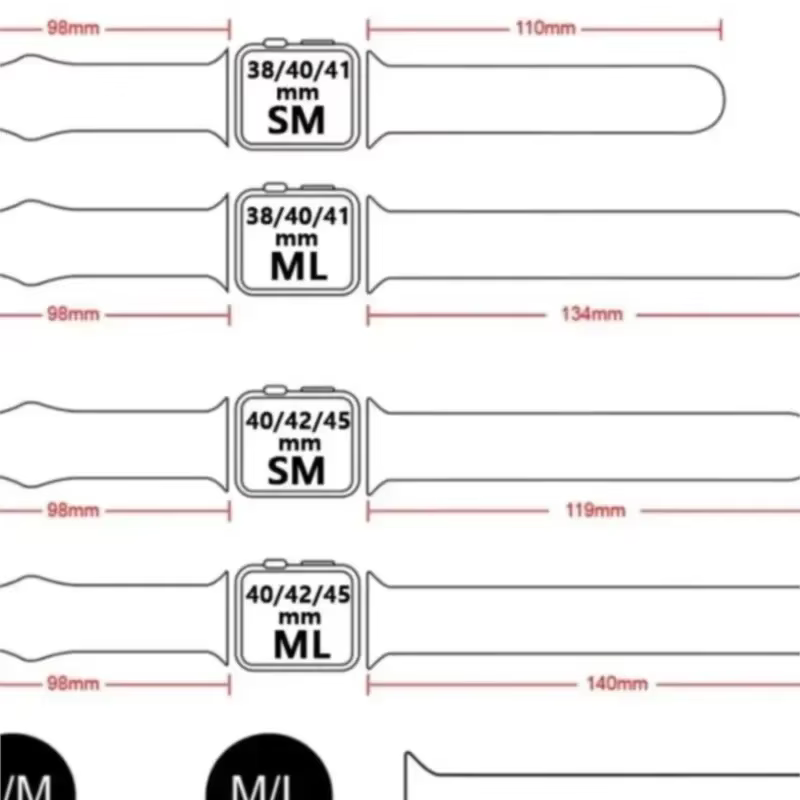 Bracelet sport en silicone pour Apple Watch