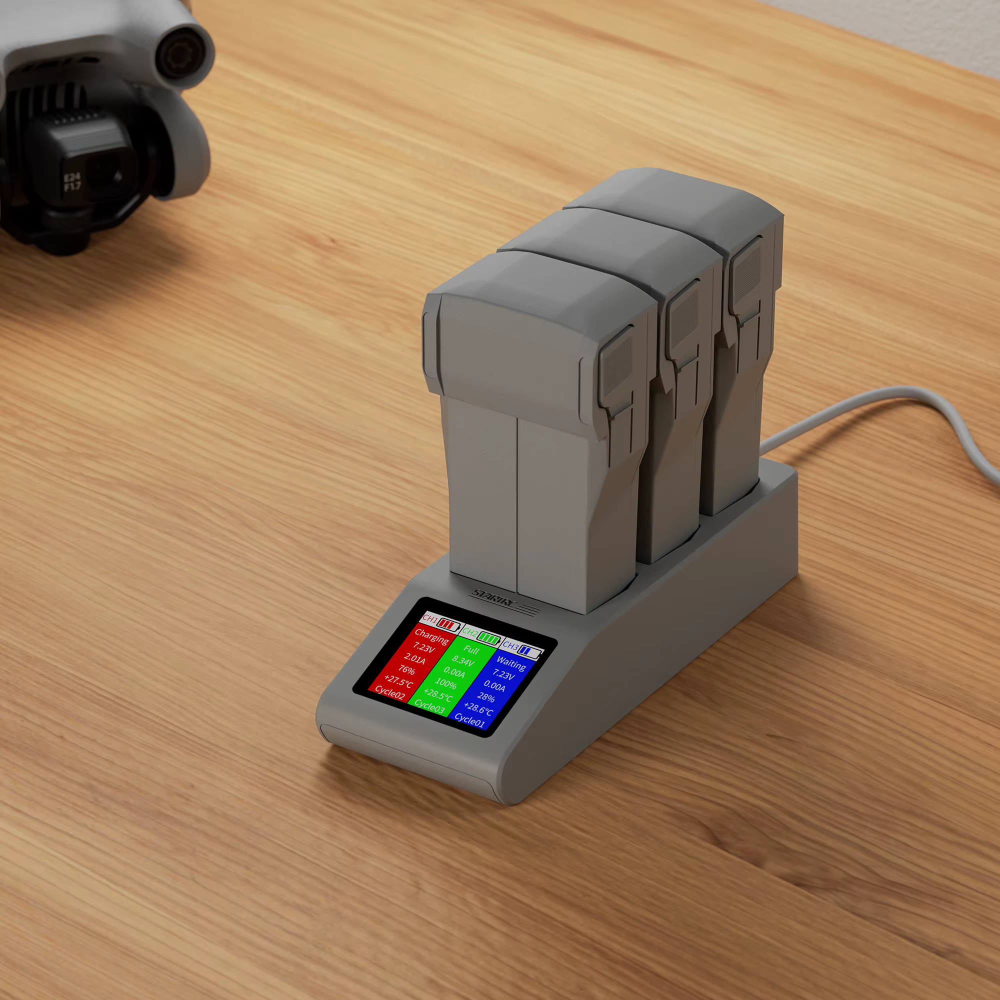 Hub de charge avec affichage numérique pour DJI Mini 3 Pro/Mini 3, chargeur rapide de batterie, Hub de chargement USB, accessoire de Drone