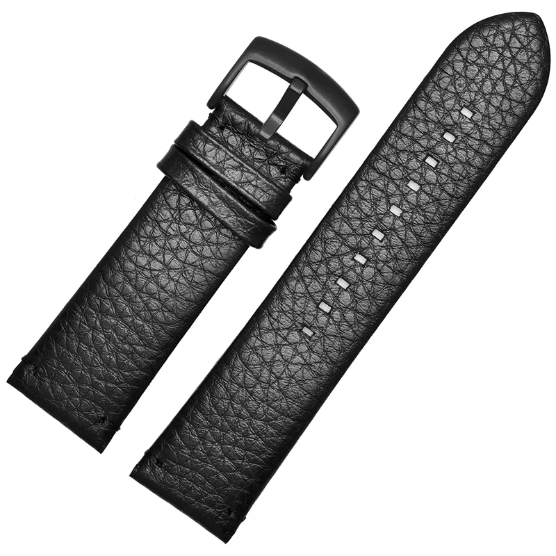 Bracelet de montre en cuir véritable pour homme