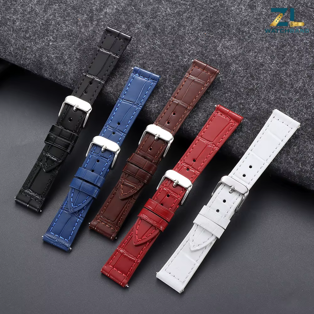 Bracelet de montre en cuir véritable de haute qualité