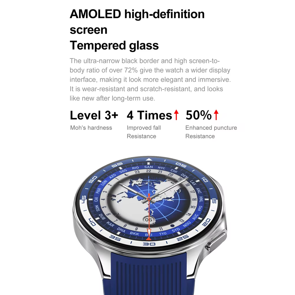 OPPO montre X Smartwatch hommes AMOLED HD écran 32GB grande mémoire MP3 + MP4 lecture Mode USB
