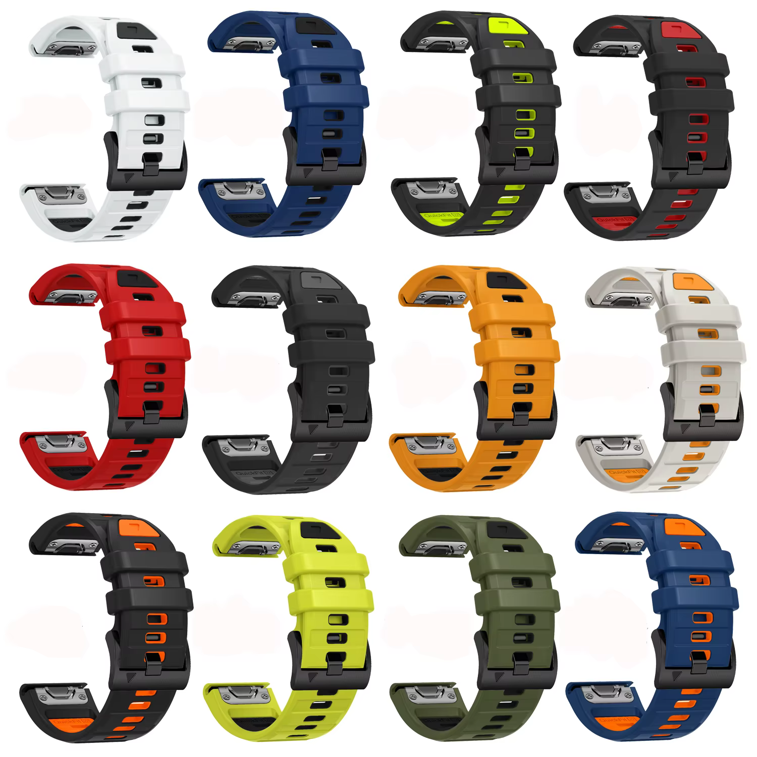 Fenix7-Bracelet de montre en silicone QuickFit
