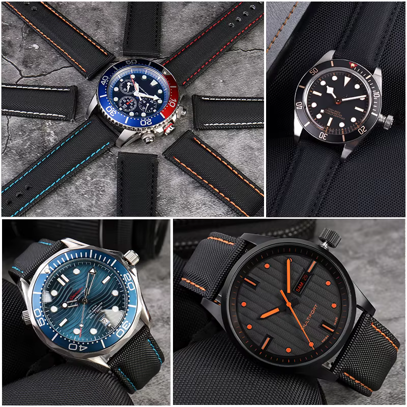 Bracelet de montre en nylon souple à dégagement rapide pour homme