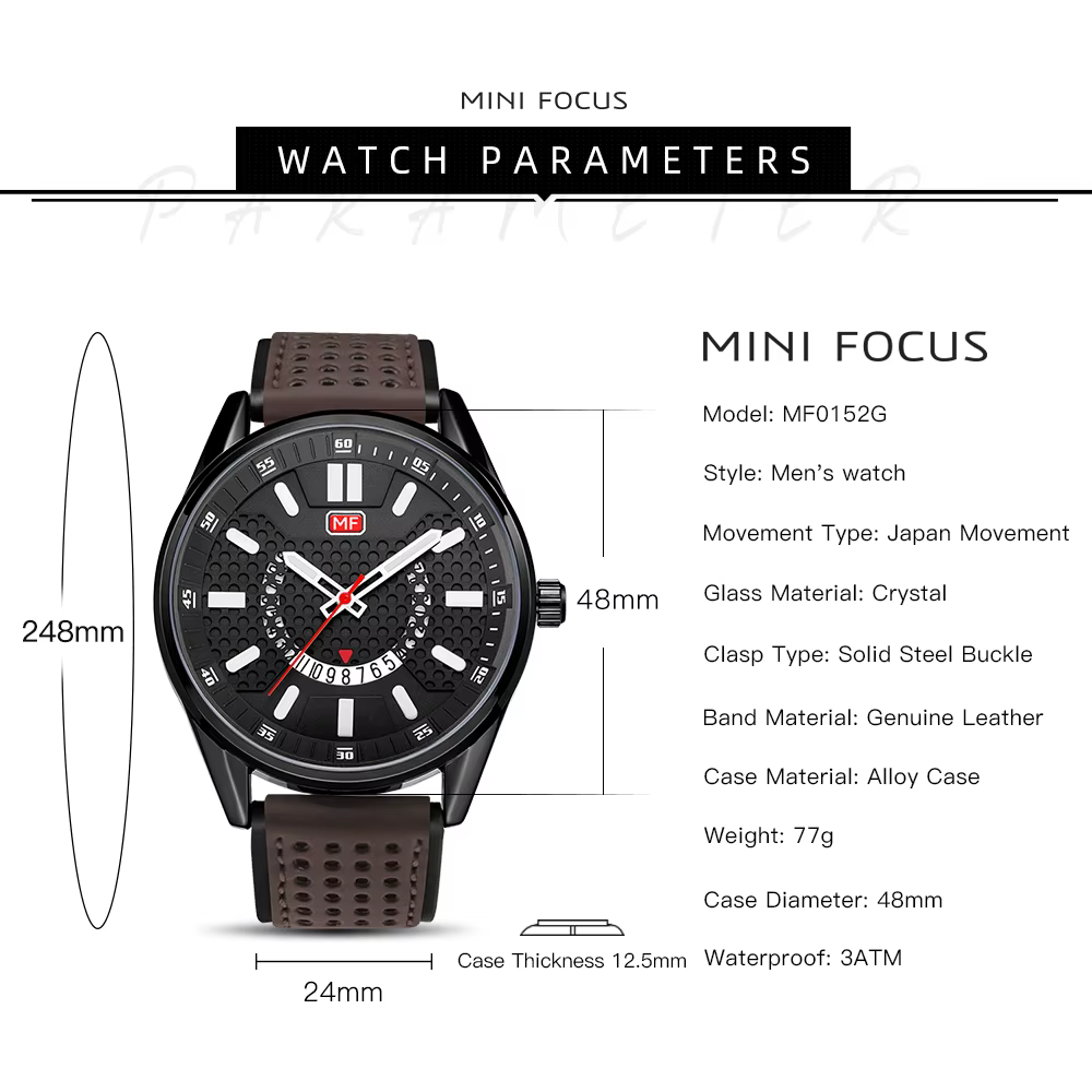 Montre de marque MINI FOCUS pour hommes