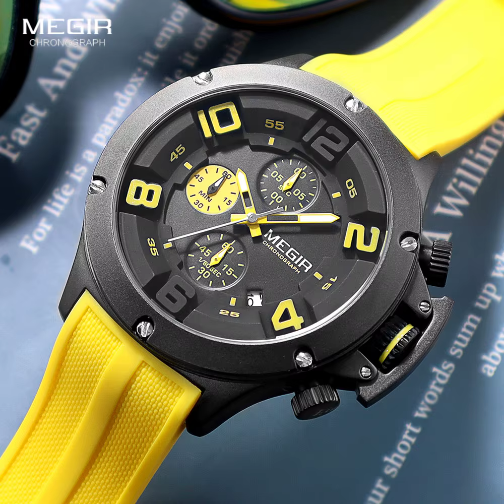 Montre de sport à quartz à grand cadran pour homme