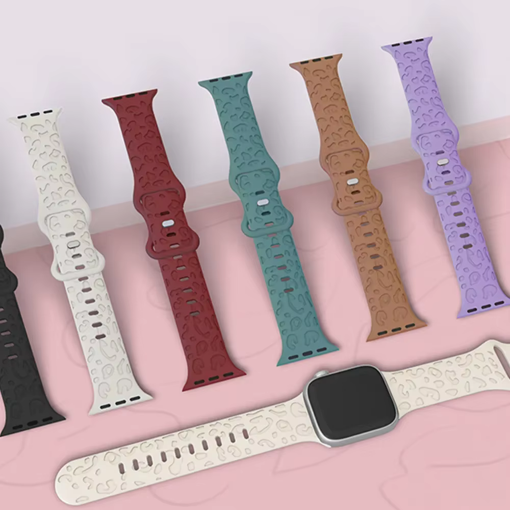 Bracelet en silicone gravé pour Apple Watch