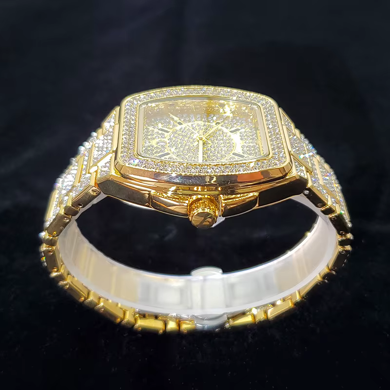 Montre en diamant de luxe pour hommes