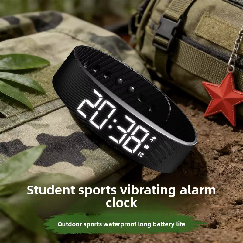 Montre-réveil numérique LED avec fonction snooze réglable
