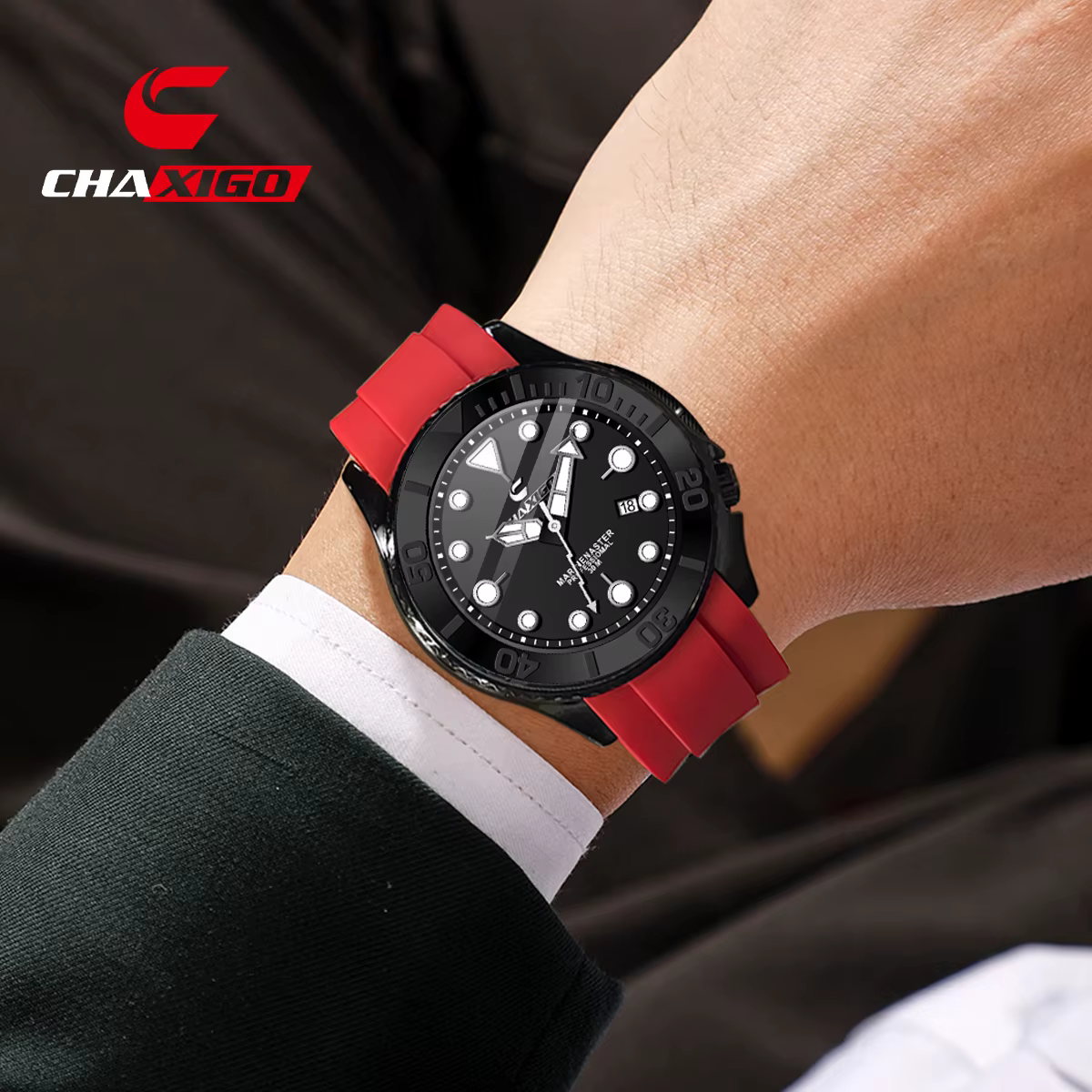 CHAXIGO montre de sport de mode unisexe avec bracelet en silicone