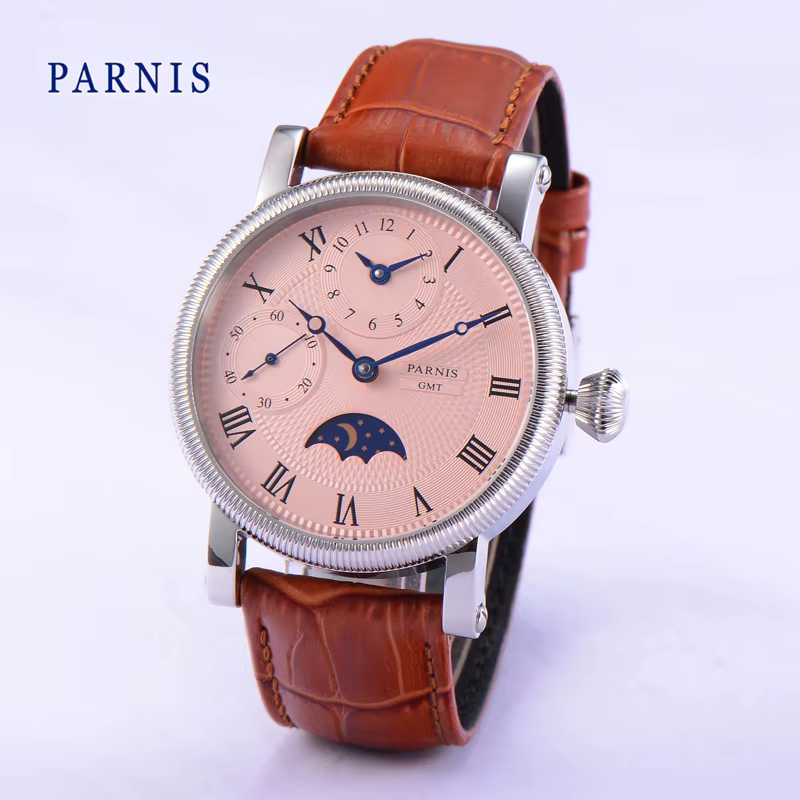 Montre-bracelet mécanique à remontage manuel pour homme