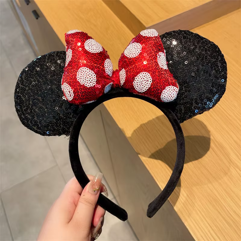 Serre-tête pour la fête, accessoire de cheveux Mickey Minnie, accessoire de cheveux nœud, coiffe de spectacle pour fête