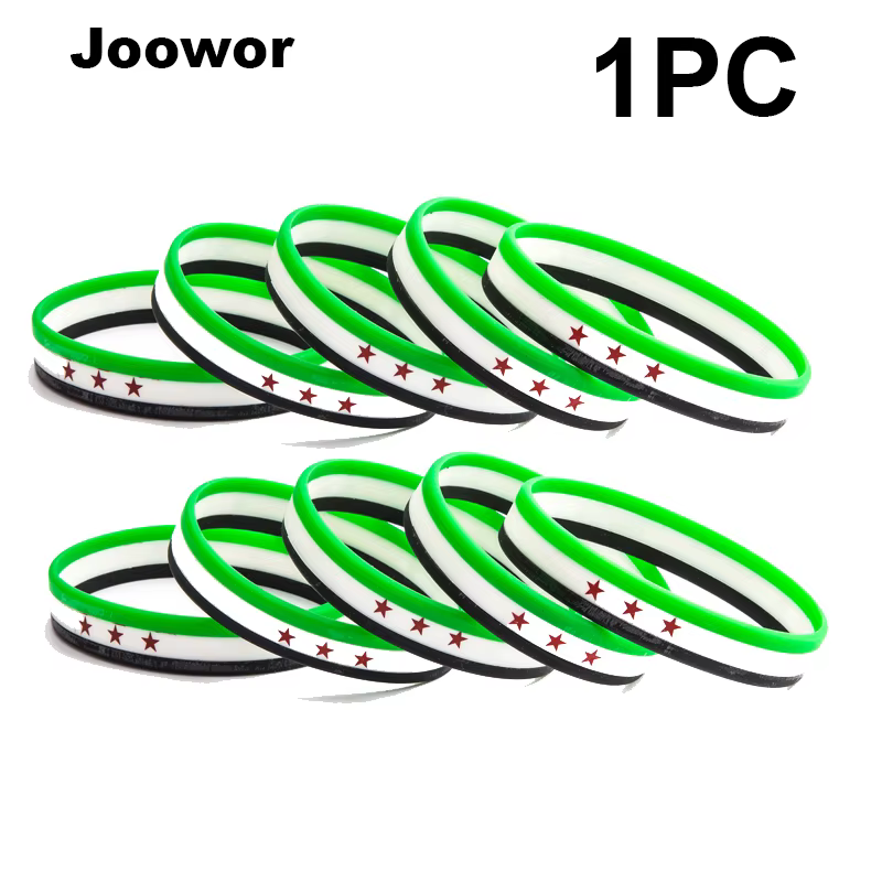 Bracelets en caoutchouc de silicone avec drapeau de Bulgarie