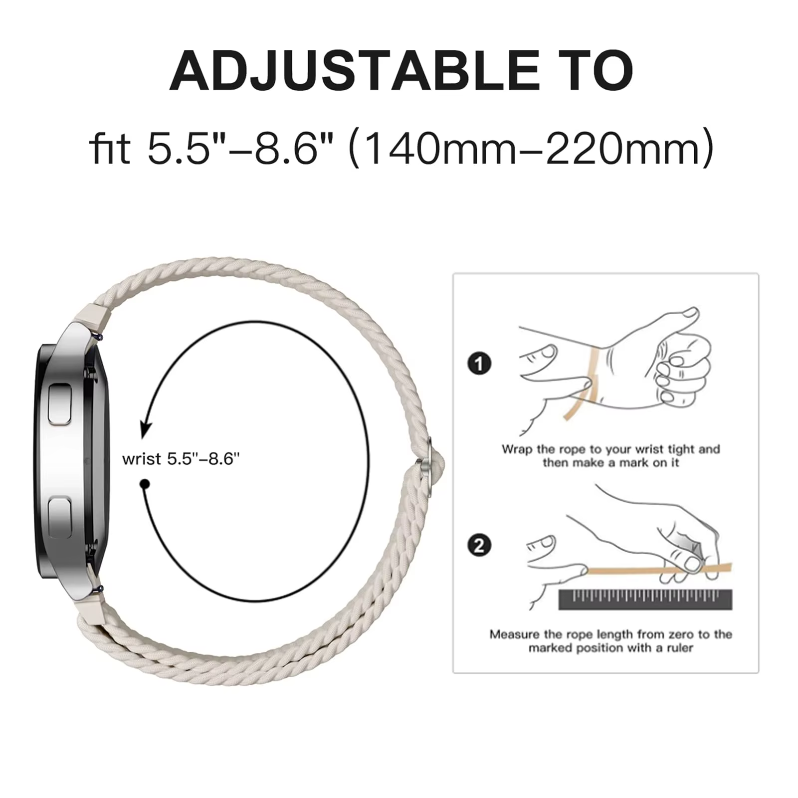 Bracelet à boucle Solo tressé pour Amazfit bip 6/5/équilibre/GTS/4/2e/Mini/3/GTR/4/2/3/Pro/20mm 22mm