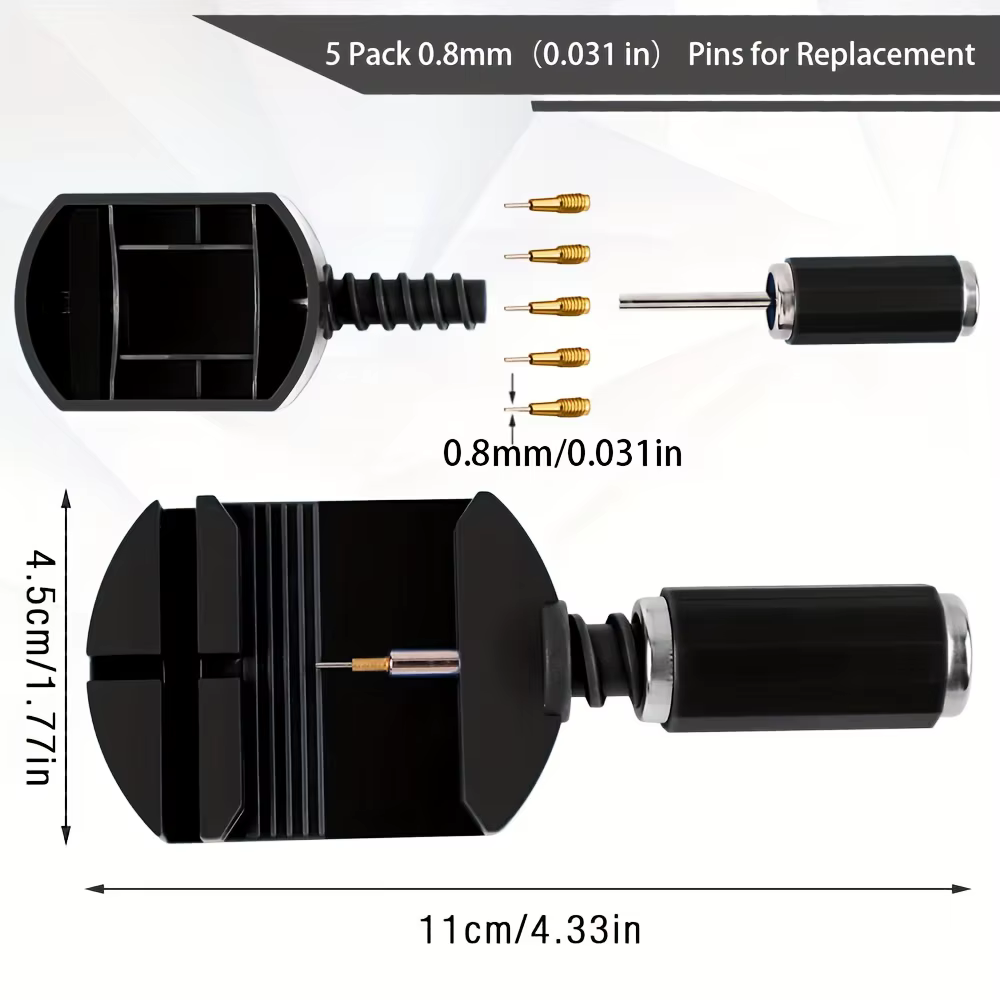 Kit d'outils de retrait de maillons de montre 11 pièces