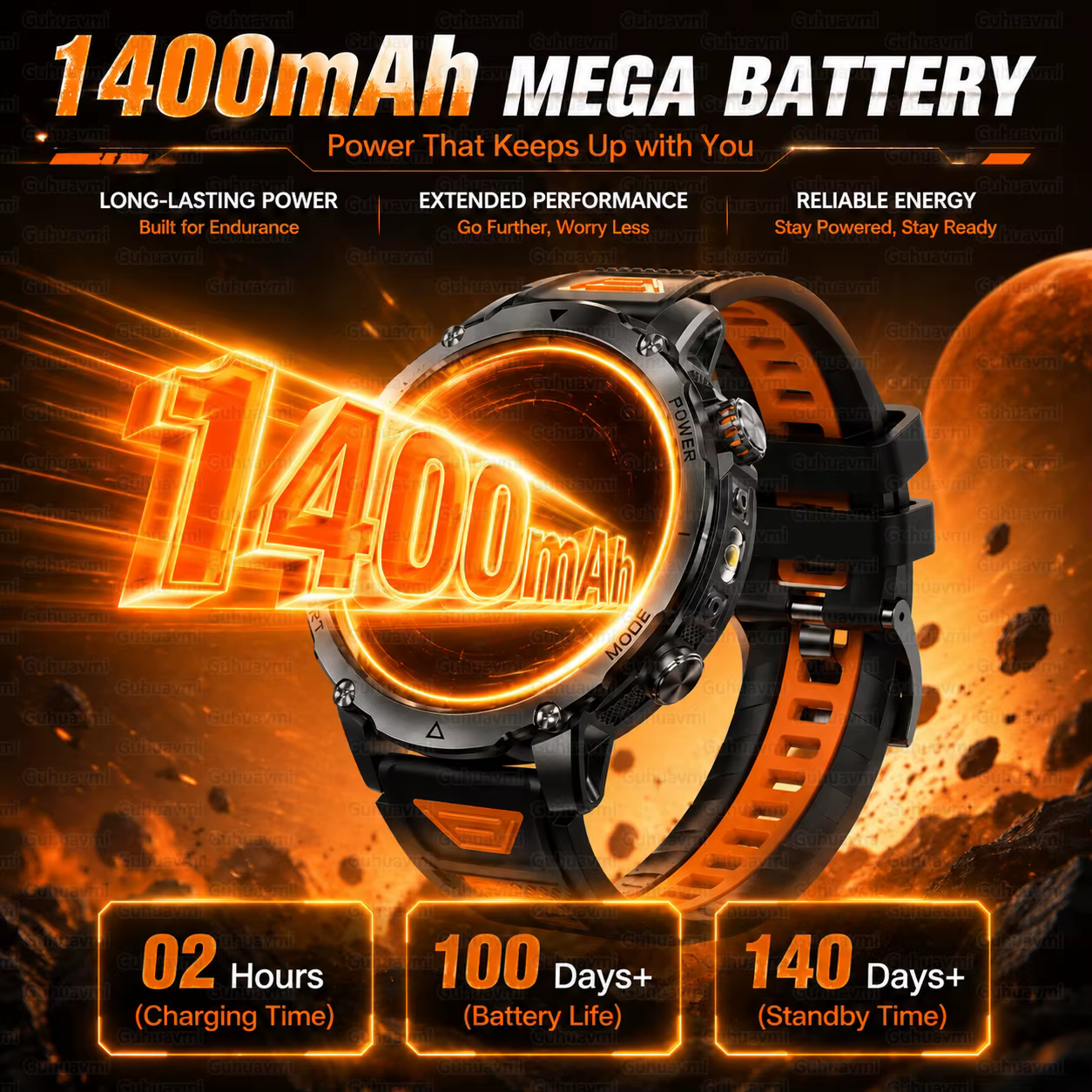 Montre connectée de qualité militaire TANK