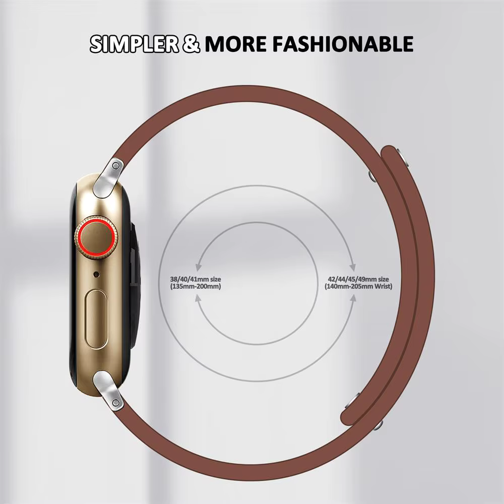 Bracelet en cuir véritable pour Apple Watch