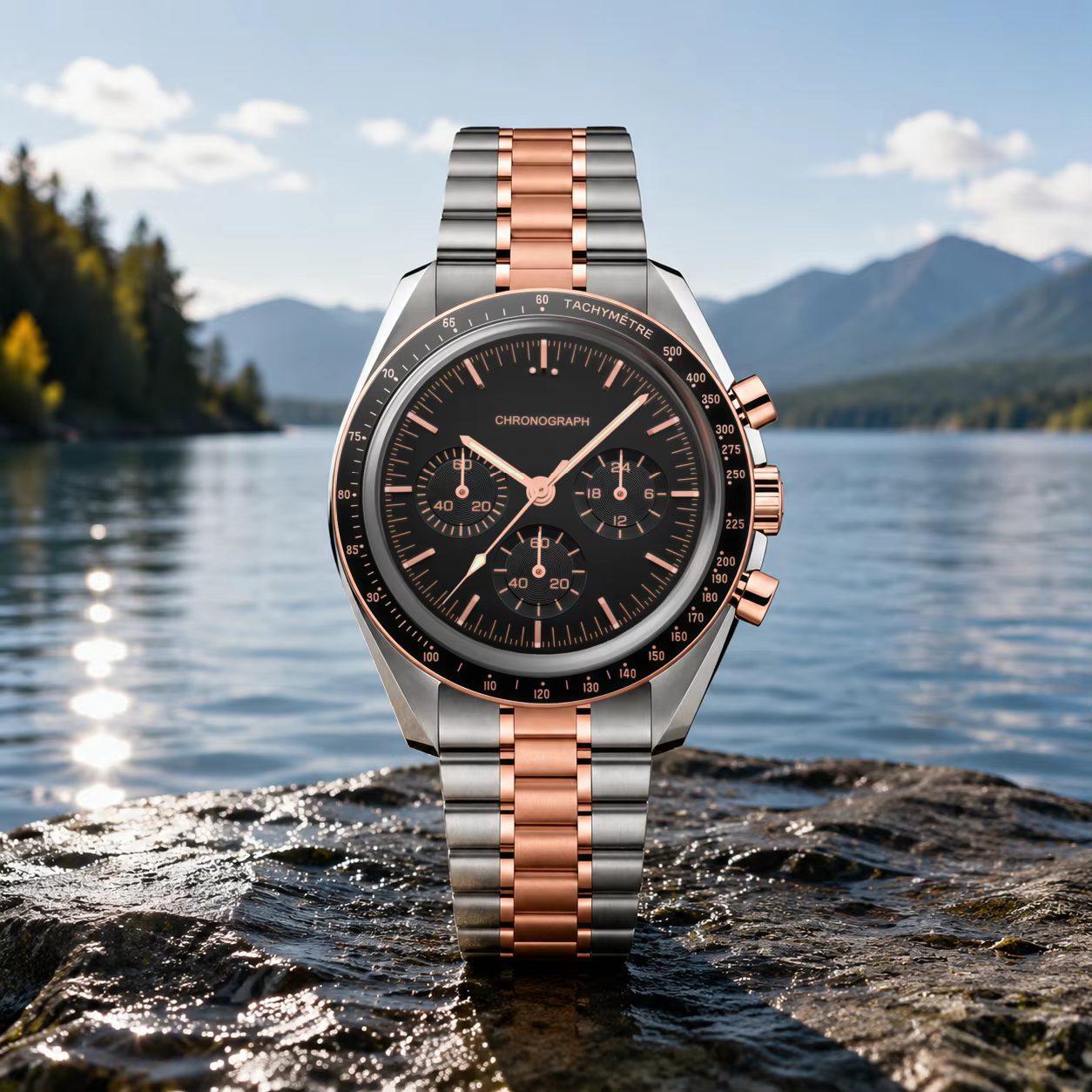 Montre de sport chronographe multifonction personnalisable pour homme