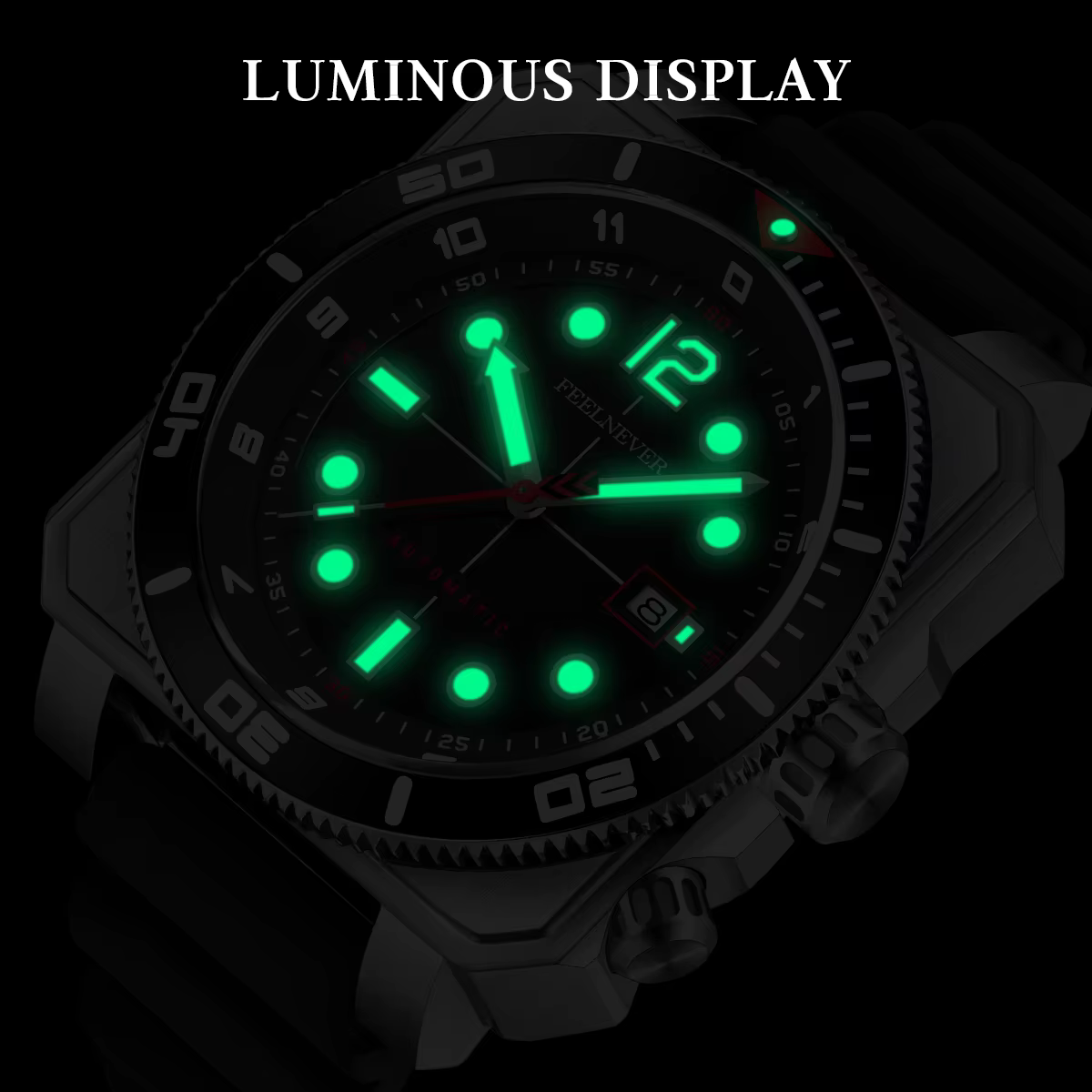 Montre de plongée automatique FeelNever 8215 pour homme