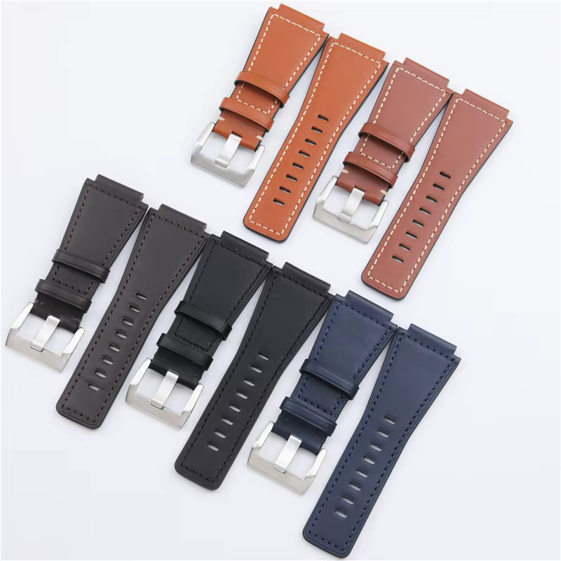 Bracelet de montre en cuir de veau de qualité supérieure 24mm