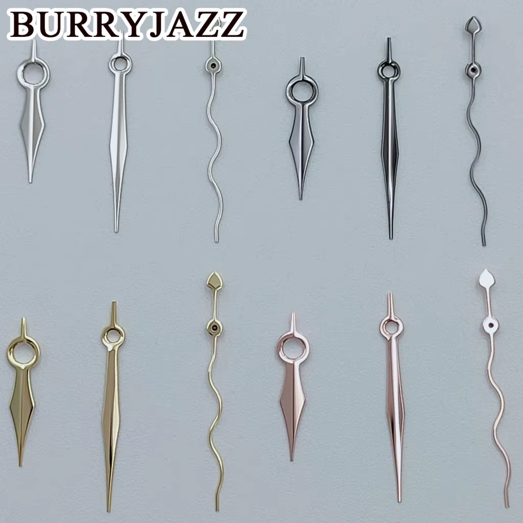 BURRYJAZZ NH35 NH36 NH38 7S26 7S36 4R35 4R36 aiguilles de montre non lumineuses bouclées ondulation