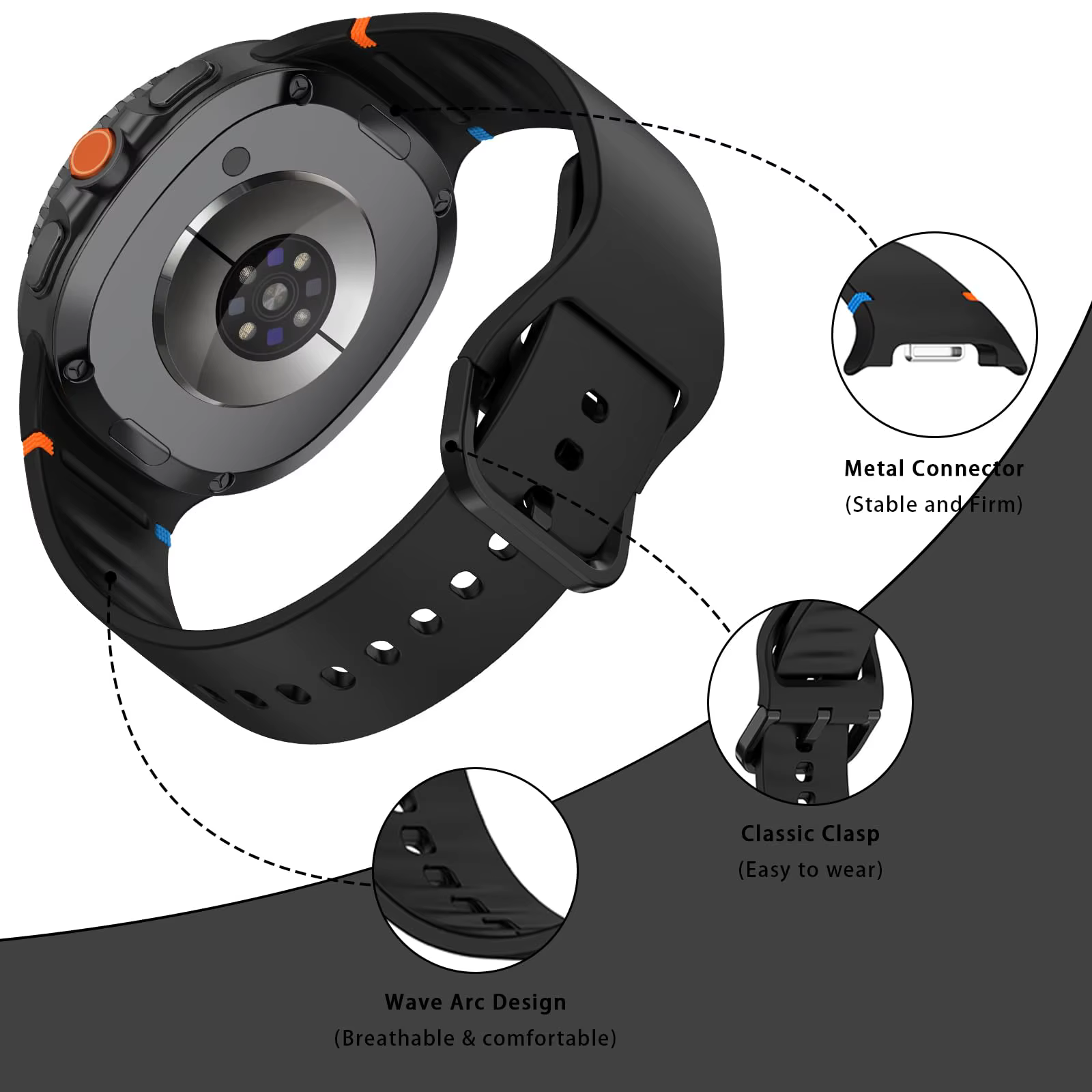 Bracelet officiel pour Samsung Galaxy Watch 8 Classic 46mm