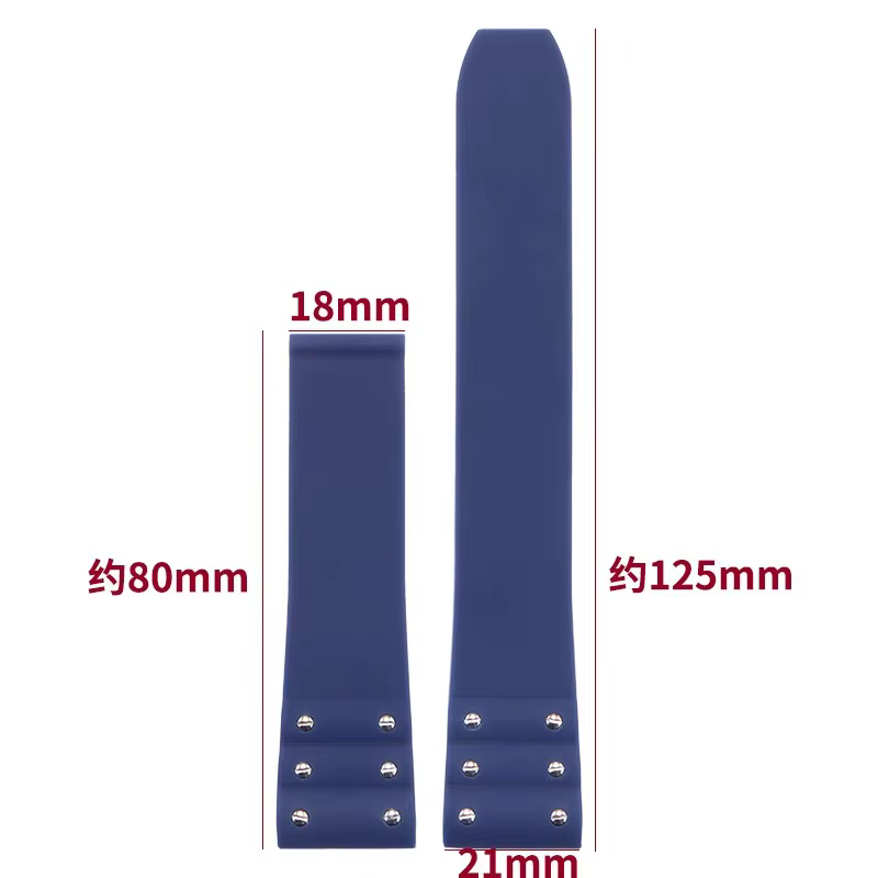 Bracelets de montre en caoutchouc de haute qualité pour bracelet Cartier Santos