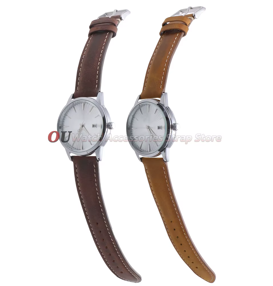 Bracelet de montre en cuir vintage 14mm 16mm 18mm 20mm 22mm 24mm pour Seiko