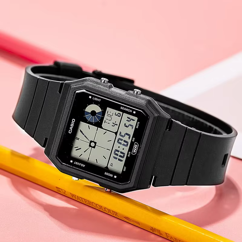 Montre-bracelet à quartz multifonctionnelle étanche CASIO LF-20W-1APF rétro à double affichage