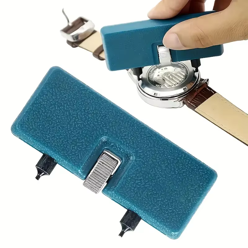 Outil d'ouverture de boîtier de montre robuste avec poignée antidérapante. Pour une ouverture de précision des montres mécaniques/à quartz. Idéal pour le bricolage