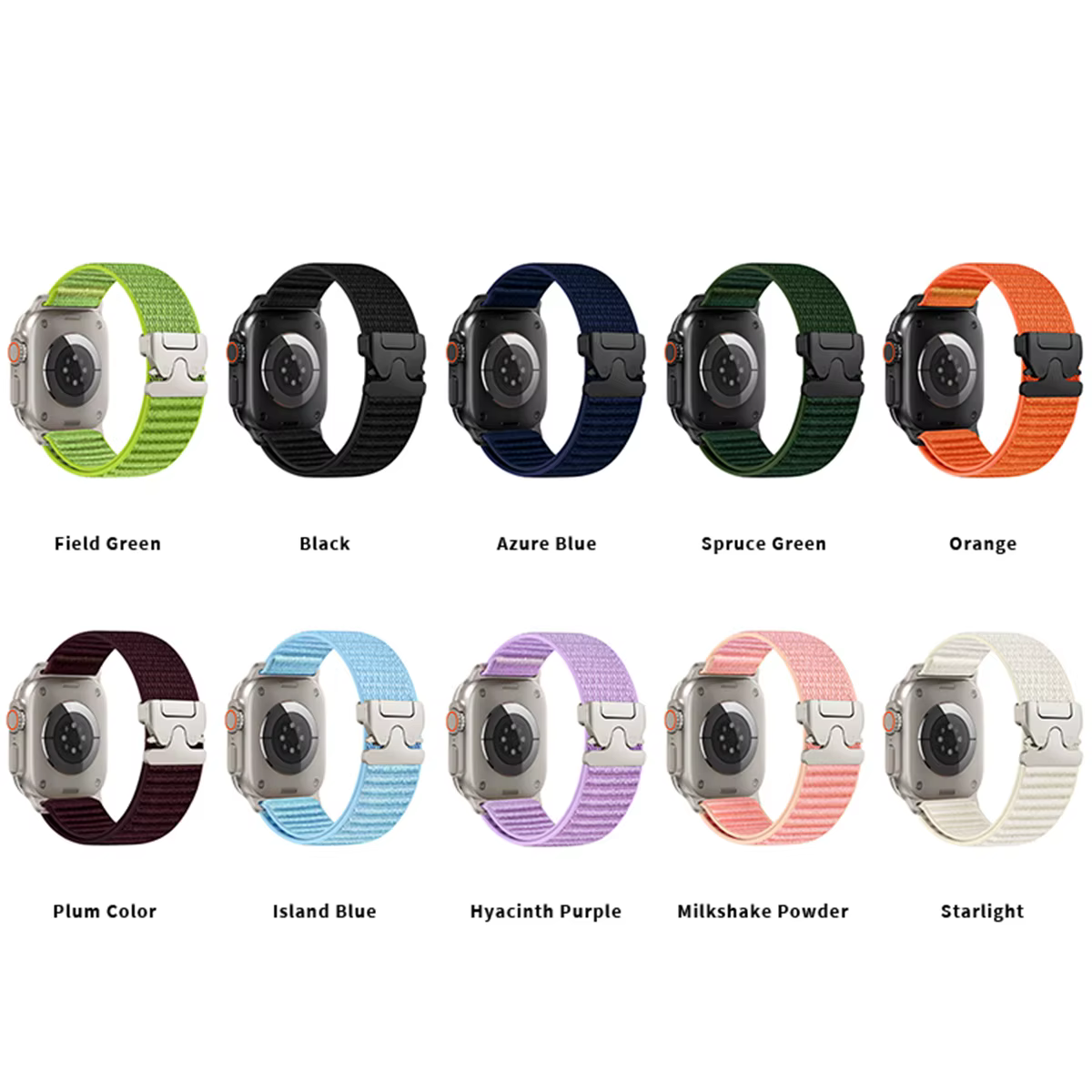 Bracelet en nylon tressé pour Apple Watch Ultra 3/2