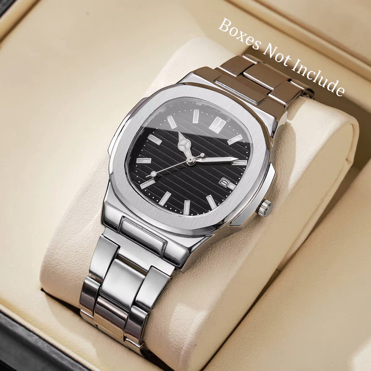 Montres d'affaires carrées pour hommes