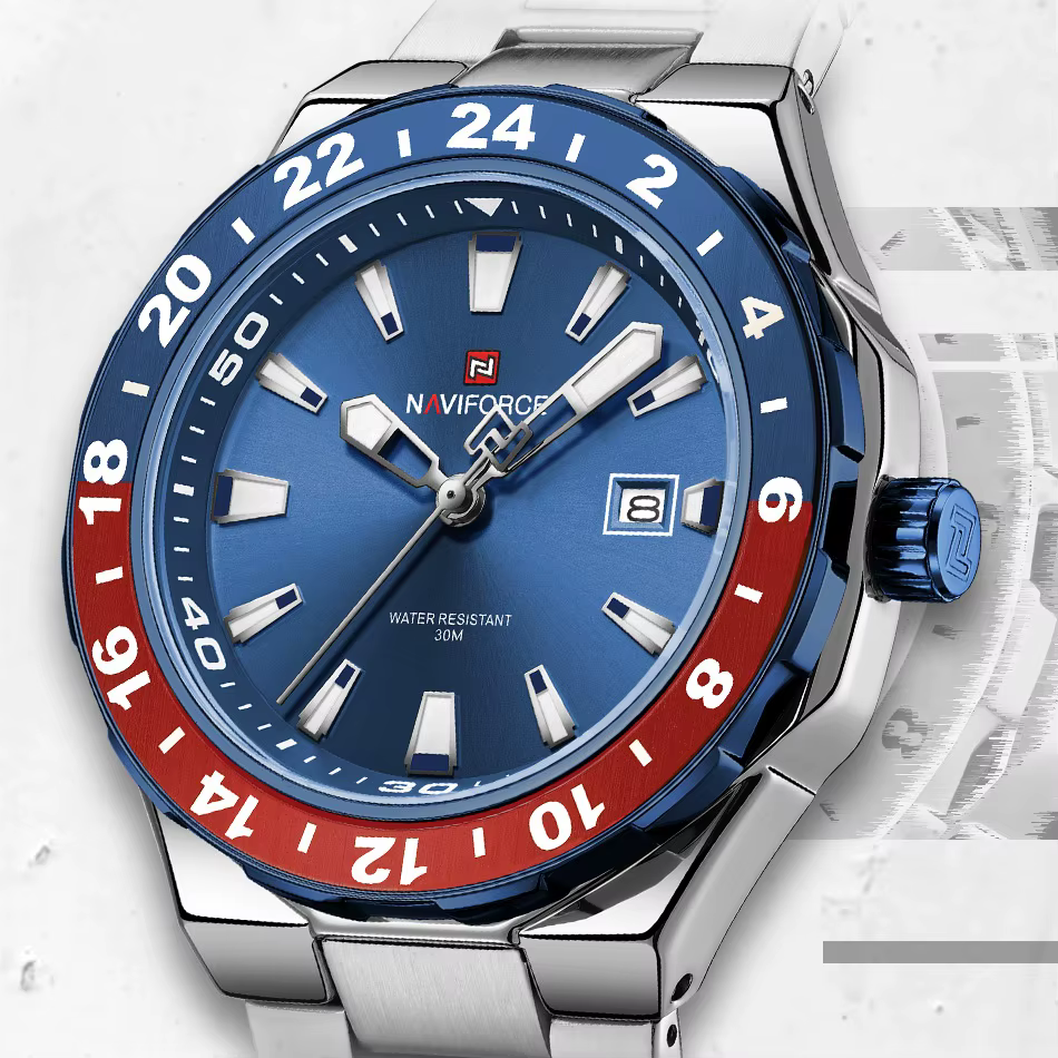 NAVIFOCE montres d'affaires de luxe pour hommes sport étanche horloge à Quartz