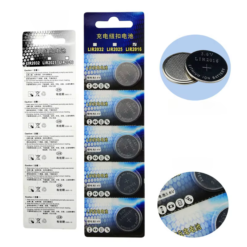 2-100 pièces LIR2016 batterie Rechargeable 3.6V 20mAH