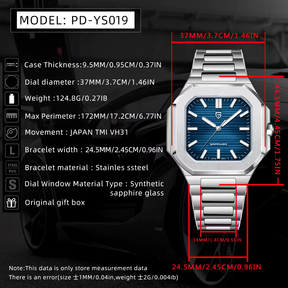 PAGANI DESIGN 2025 montre de luxe pour hommes chronographe mécanique mouvement à Quartz acier inoxydable étanche saphir cristal haut Br