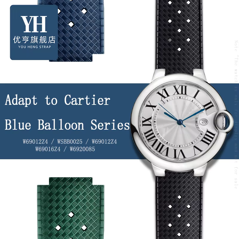 Bracelet de montre en caoutchouc pour homme et femme