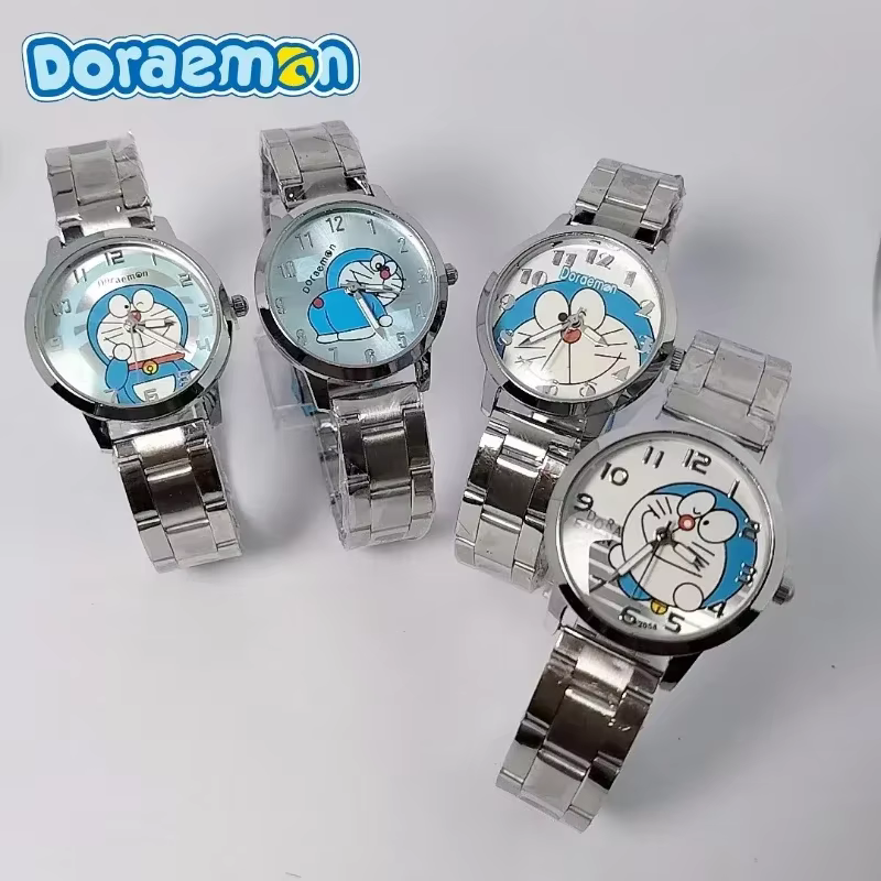 Montre Anime Doraemon Or et Argent pour Enfants