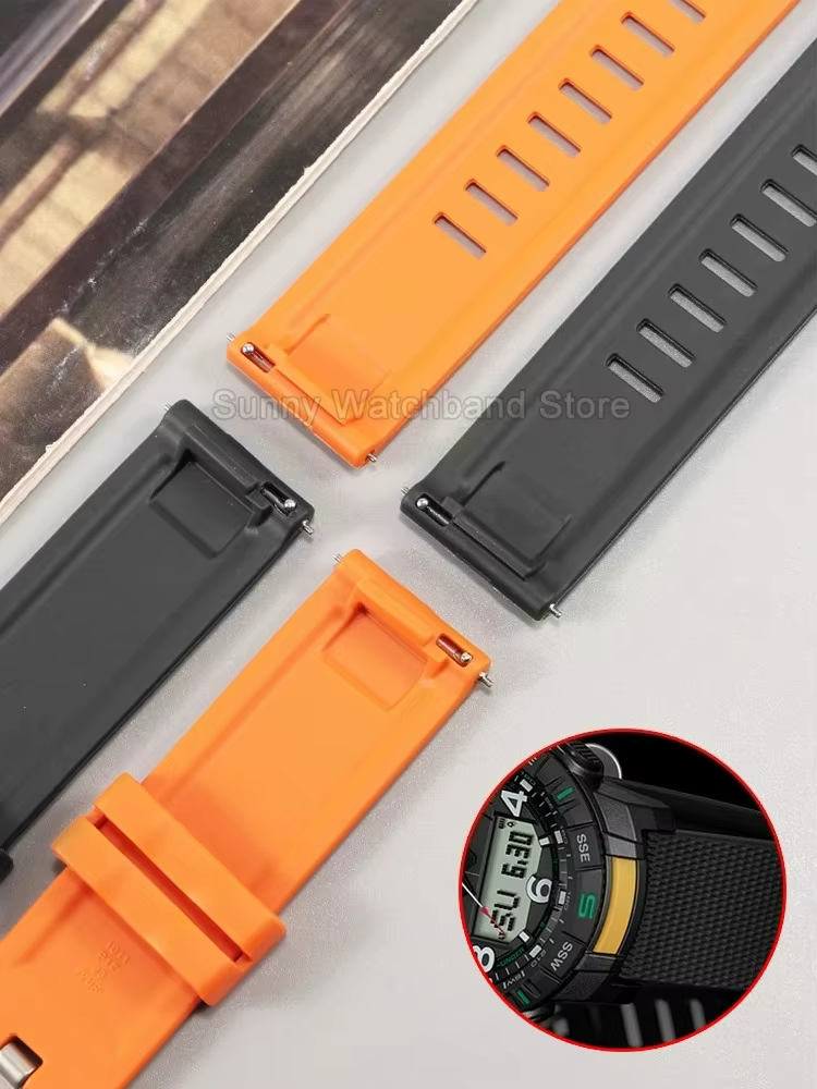 Bracelet de montre en caoutchouc pour Casio PRO TREK série PRT-B50/B70 PRW-35/51/61Y