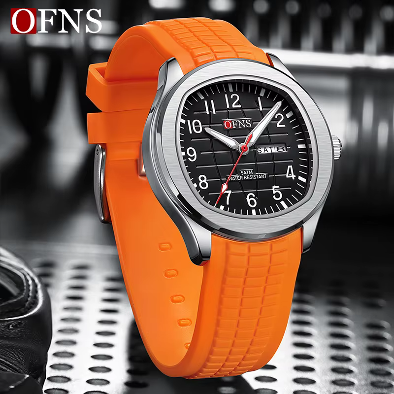 OFNS offre spéciale mode montre pour hommes 50 M étanche luxe lumineux Date semaine multifonction affaires mâle Quartz montre-bracelet Relogio