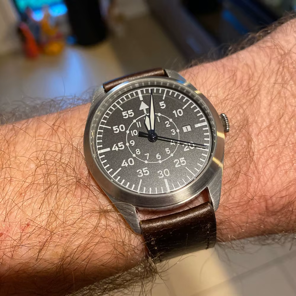 Flieger Montre pilote A Type B aviateur champ automatique Reloj Piloto Relogio Montre-bracelet mécanique Orologio Pilota