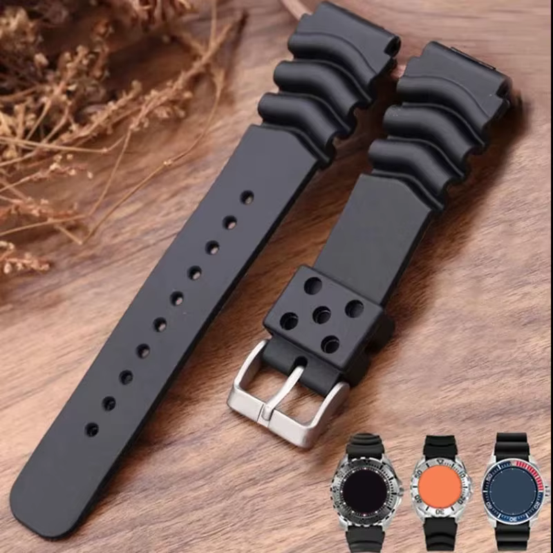 Bracelet de montre en résine de plongée pour Seiko