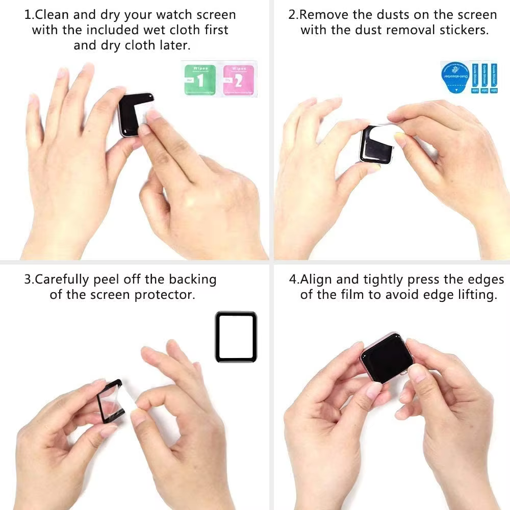 Pour Apple Watch 11 42mm 46mm Film de verre souple 3D HD sans bulles Anti-poussière résistant aux rayures iWatch série 10 11 protecteur d'écran