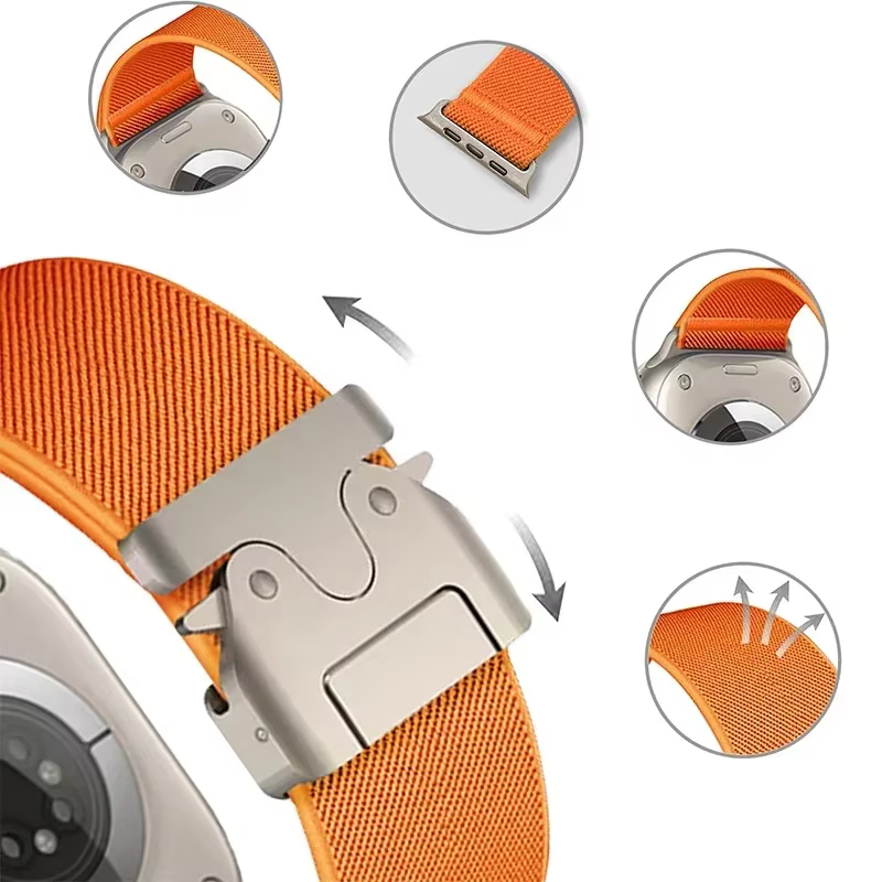 Bracelets de parachute pour Apple watch 10 bandes 46mm 42-41-45mm Ultra 2 49mm 44mm bracelet en nylon iWatch