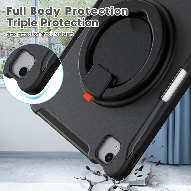 Étui de protection pour iPad Pro 11 2022 2021 2020 2018 Air 5 4 10.9 pouces, support de tablette, fente pour crayon, couverture rotative à 360 degrés