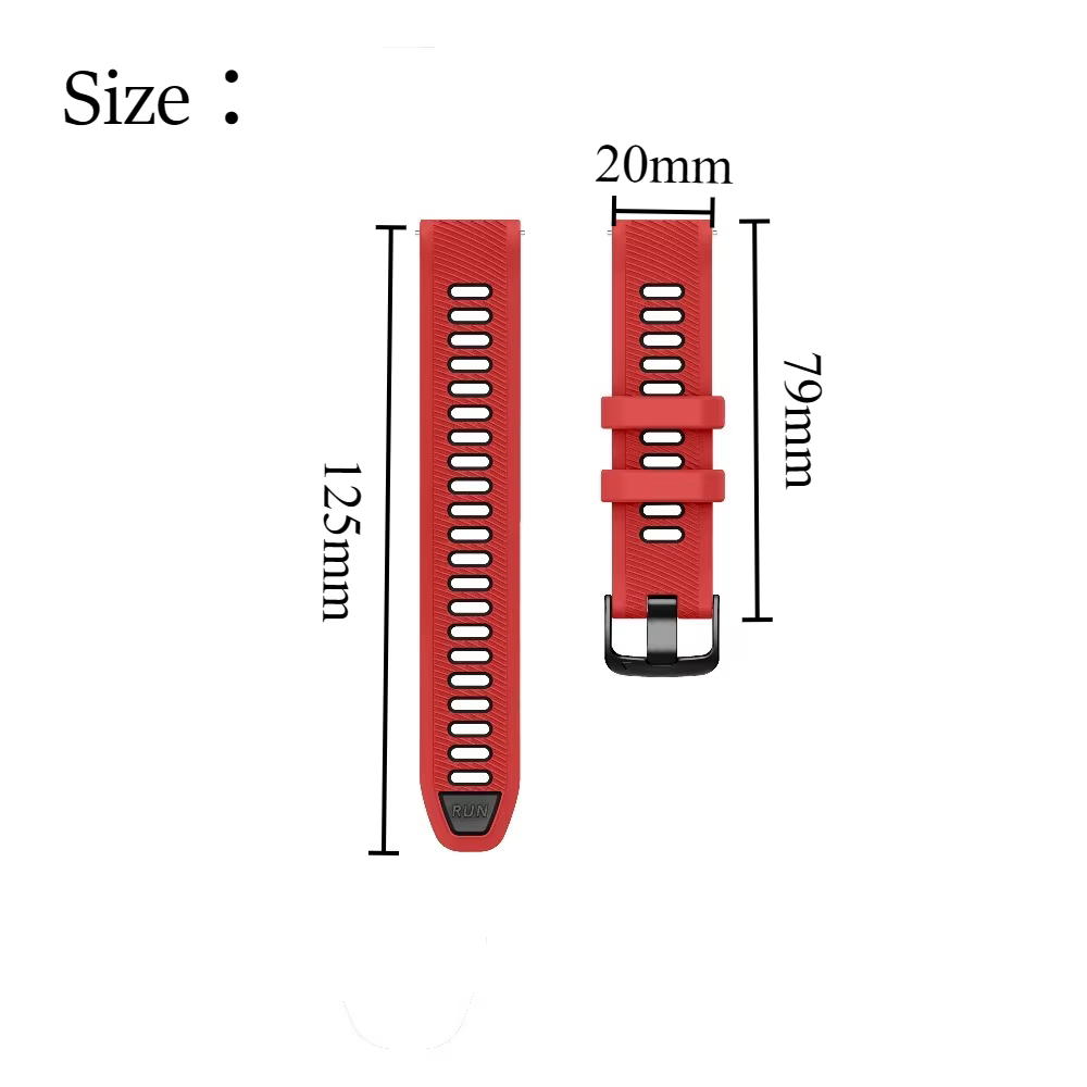 Bracelet de montre en silicone pour Garmin Forerunner70