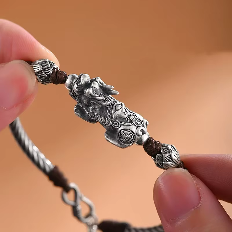 Bracelet tressé en argent 925 pour hommes et femmes