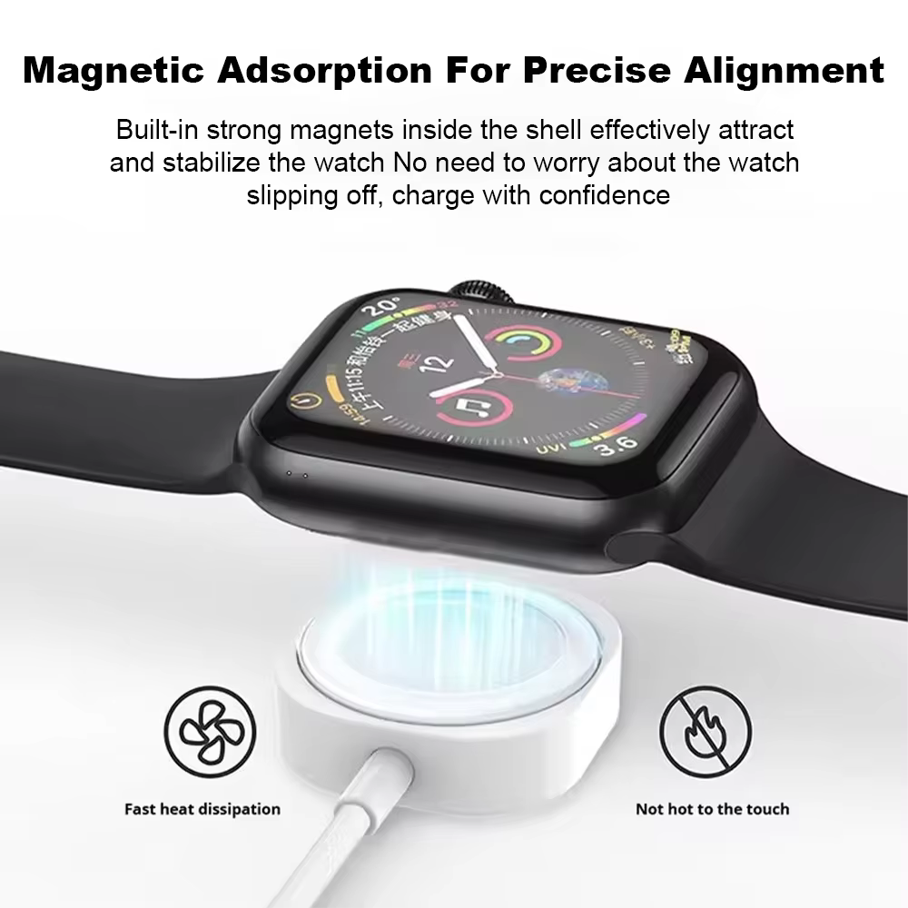 Câble de charge rapide USB A sans fil magnétique de type C pour Apple Watch Series 10 9 8 7 6 5 4 3 2 1 Ultra Edition iWatch