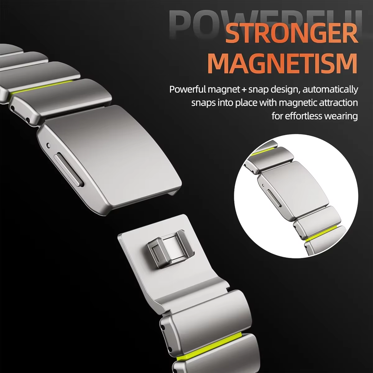 Bracelet magnétique en métal pour Samsung Galaxy Watch Ultra 2025