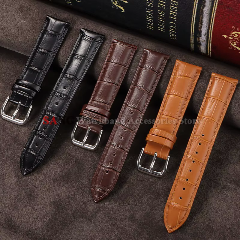 Bracelet de montre en cuir véritable pour Seiko ﻿