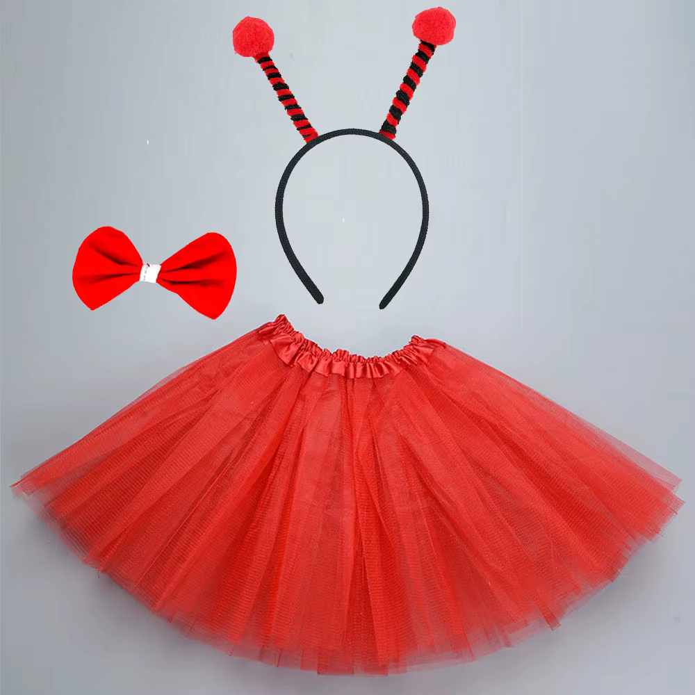 Costume de Cosplay d'Halloween pour Femme et Fille, Coccinelle Rouge, Fourmi Noire, Jaune, Equation d'Animal, Sauna, Jupe, Queue, Tutu, ixde Noël