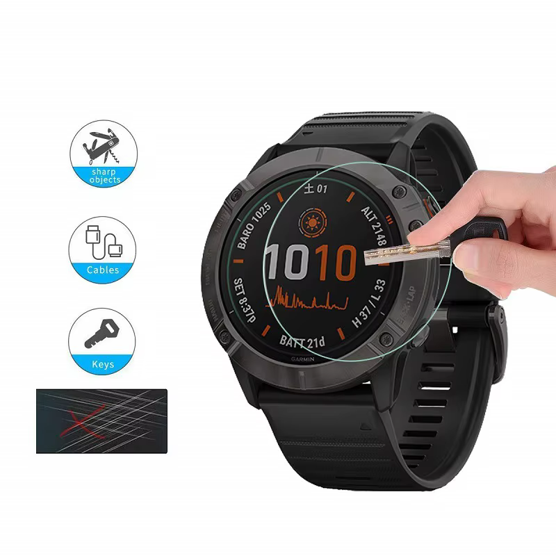 Film de protection en verre trempé HD pour Garmin Fenix 5 5s 6 6S 6X 7 7S 7X / Forerunner245 945 735